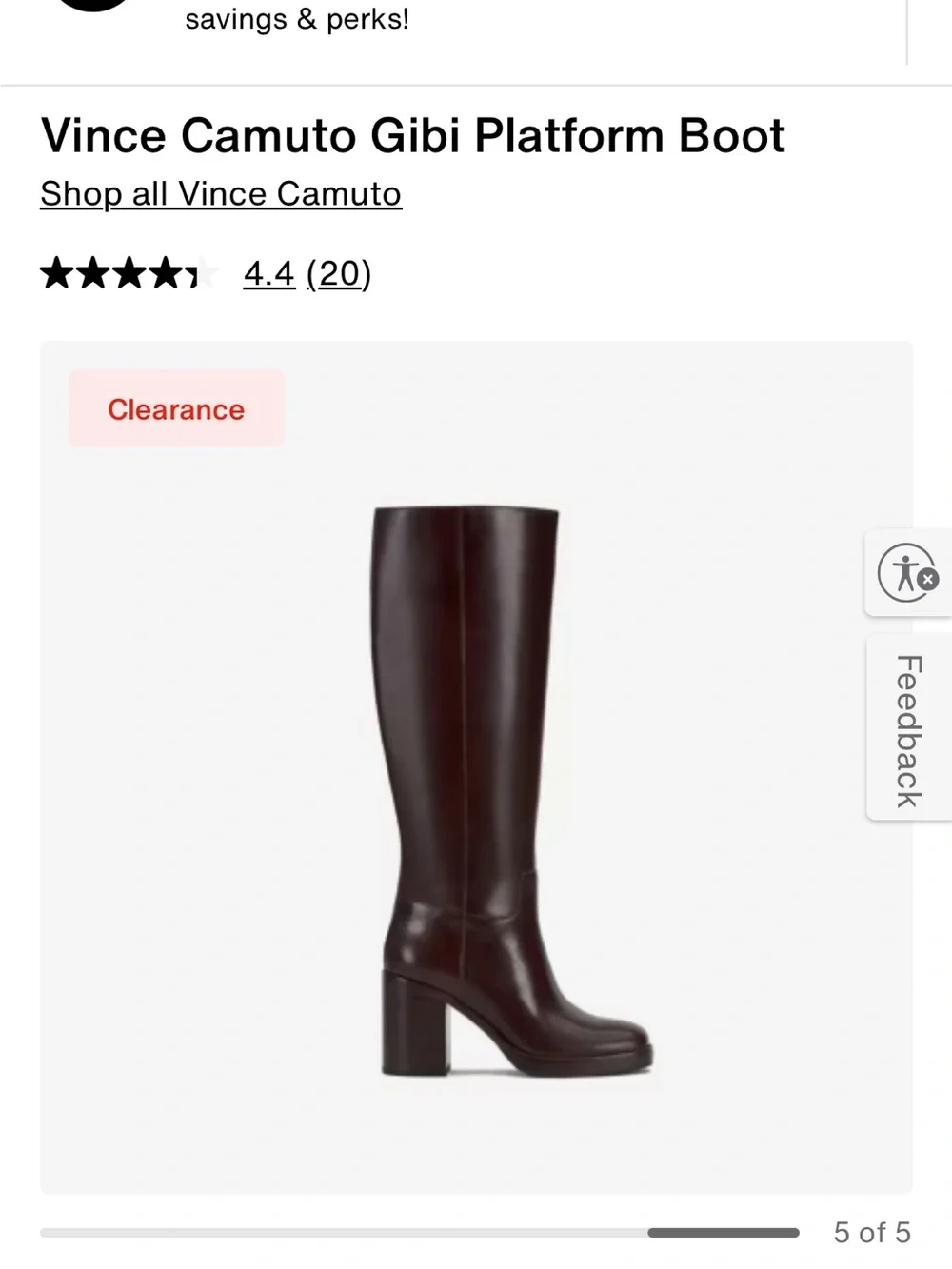 Vince Camuto Gibi Platform Over-the-Knee Boot — Dark Burgundy NEVER WORN